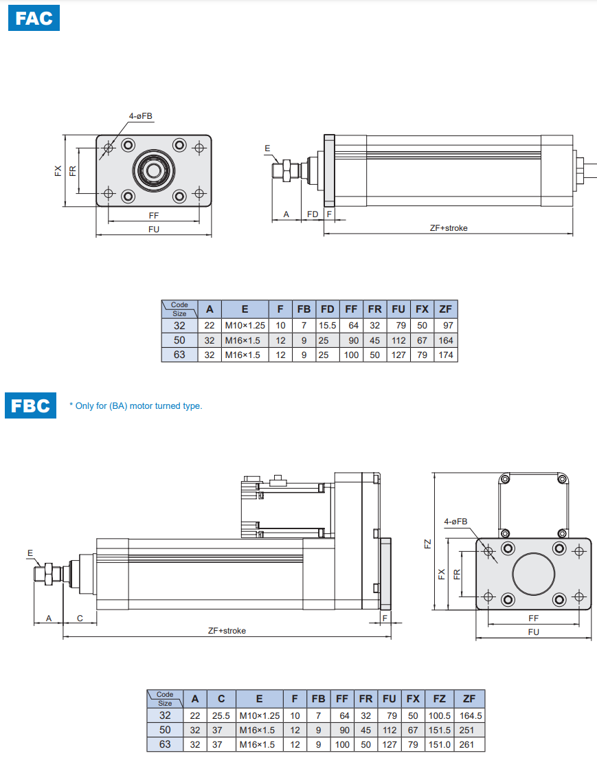 Xi lanh điện tiêu chuẩn ISO 15552 (Không có động cơ) MEQI